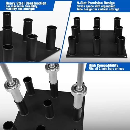 Yes4All Vertical Storage Rack for Home Gym and Fitness Lovers | Yes4All Barbell & Dumbbell Organizer with Vertical Stor