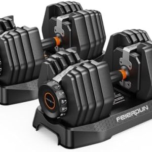 FEIERDUN Adjustable Dumbbell Set for Home Gym Exercise Strength Training
FEIERDUN 105lb/5|5lb Dumbbells with Storage Box