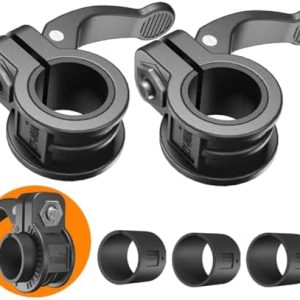 Multi-Size Adjustable Barbell Collar - Quick Release Weight Clips Pair for Dumbbell Bar - 1 inch Barbell Clamps | 1 inc