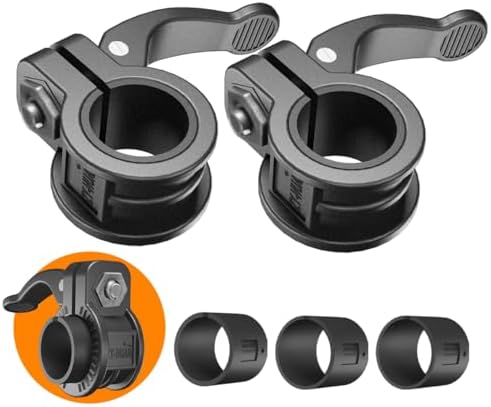 Multi-Size Adjustable Barbell Collar - Quick Release Weight Clips Pair for Dumbbell Bar - 1 inch Barbell Clamps | 1 inc