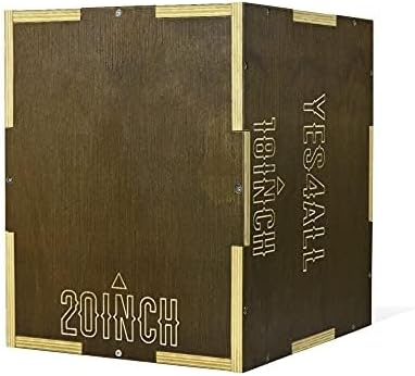 Yes4All 3-in-1 Wooden Plyo Box for Home Gym, 450 lbs Boxes with Smooth Edges and Wide Handles | Yes4All Plyo Box 3-in-1