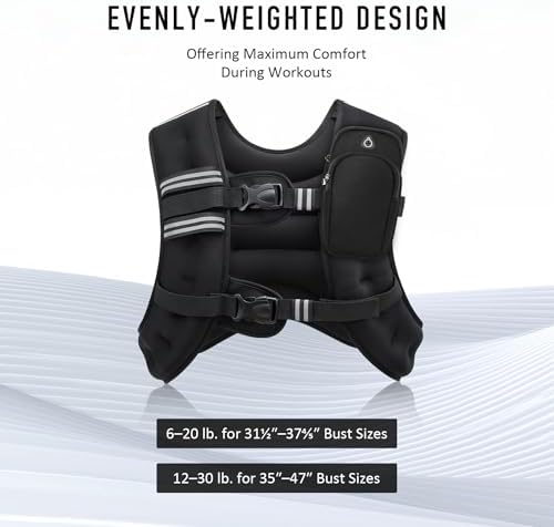 ZELUS 6lb Weight Vest for Workout and Strength Training | ZELUS ReflectiveWeight Vest for Running and Fitness | ZELUS 1