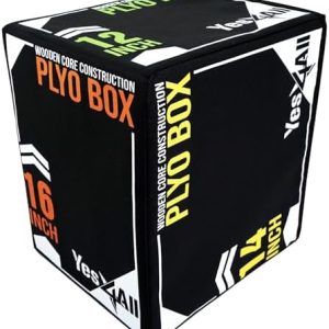 Yes4All 3-in-1 Soft-Padded Plyo Box With Wooden Core for Jumping, Conditioning, and Strength Training
| Non-Slip Multi-