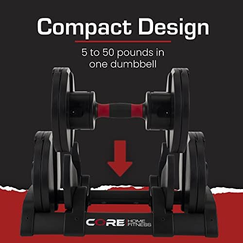 Affordable Dumbbells Adjustable Dumbbell Weight Set for Home Gym Workout | CORE FITNESS Adjustable Dumbbells Weight Set
