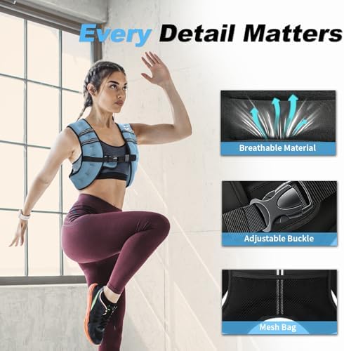 Weighted Vest Women 6lb/8lb/12lb/16lb/20lb/25lb/30lb for Walking Strength Training Running Fitness Weighted Vest Women f