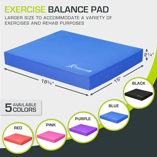 ProsourceFit Exercise Balance Pad - Large Cushioned Non-Slip Foam Mat & Knee Pad for Fitness Yoga Stability Training Phy - Image 27