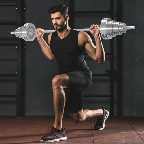 VIVITORY Adjustable Dumbbells Home Gym Workout Fitness Equipment, Chromed Weights, Metal Connecting Rod, 11/22/44/66/110