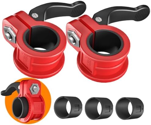 Multi-Size Adjustable Barbell Collar - Quick Release Weight Clips Pair for Dumbbell Bar - 1 inch Barbell Clamps | 1 inc