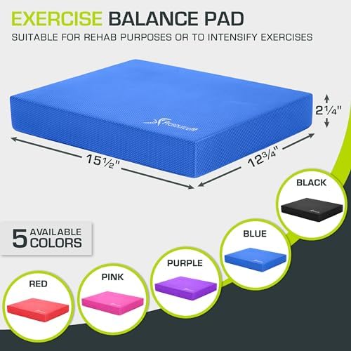 ProsourceFit Exercise Balance Pad - Large Cushioned Non-Slip Foam Mat & Knee Pad for Fitness Yoga Stability Training Phy - Image 41