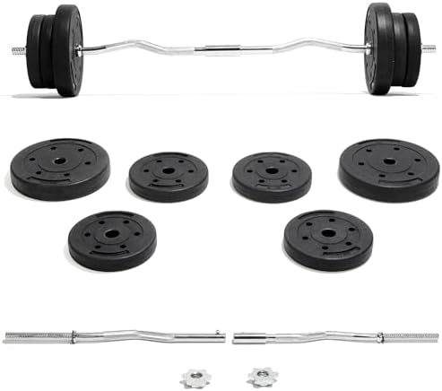 Yes4All Standard Straight Barbell 60" - Gym Workout, Suitable for Men & Women, Perfect for Home & Gym Use, Heavy Duty Co
