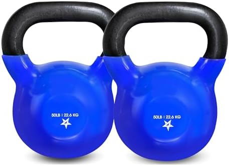 Yes4All 5-100 LB Kettlebells for Home Gym Exercises Fitness Full Body Workout Equipment