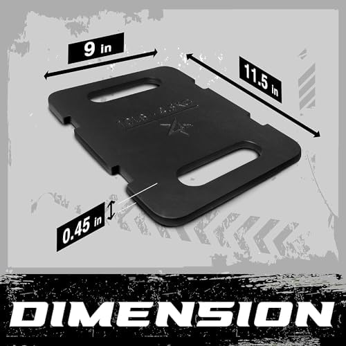 Yes4All Rucking Weight Backpack, Cast Iron Training Weight Plate, Quick-Attach Strap Slots, Ergonomic Rounded Handle for