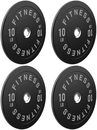 2 Inch Bumper Plates, 10-500lbs, Barbell Rubber Olympic Weight Plates Set for Home Gym, Strength Training & Weight Lifti