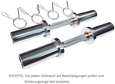 Qibylift Olympic Dumbbell Handles Loadable Dumbbell Bars Set Of 2 Fit 2 Inch Weight Plates Ideal For Home Gym Strength T