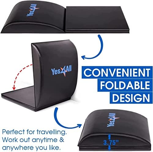 Yes4All Foldable Ab Workout Equipment for Home Gym Core Training | Yes4All Sit Up Mat for Floor Exercises Back Stretchi