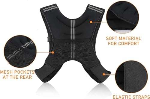 ZELUS 6lb Weight Vest for Workout and Strength Training | ZELUS ReflectiveWeight Vest for Running and Fitness | ZELUS 1