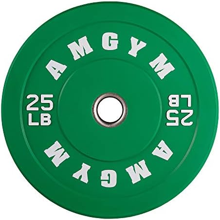 2 Inch Bumper Plates, 10-500lbs, Barbell Rubber Olympic Weight Plates Set for Home Gym, Strength Training & Weight Lifti