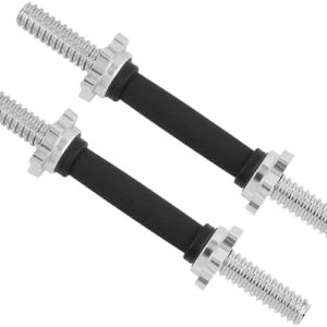 Yes4All Chrome/Rubber Grip Threaded Dumbbell Handles 14/16/18/24 inches, Fit 1"/1.15" Plates | Yes4All Threaded Dumbbel