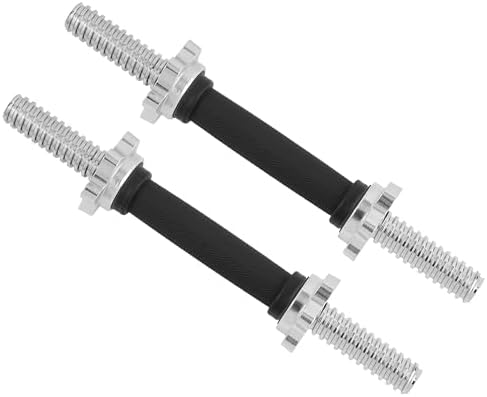 Yes4All Chrome/Rubber Grip Threaded Dumbbell Handles 14/16/18/24 inches, Fit 1"/1.15" Plates | Yes4All Threaded Dumbbel