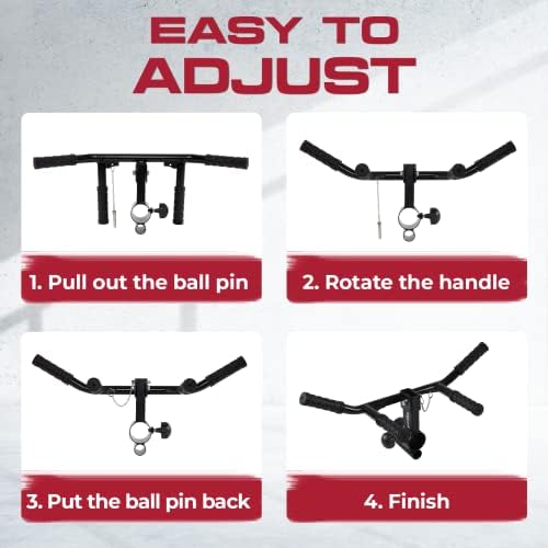 Yes4All 550LBS Multi-Grip Rowing Landmine Handle - T Bar LAT, Viking Press for 1 & 2" Bar - Sturdy Design, Easy to Insta
