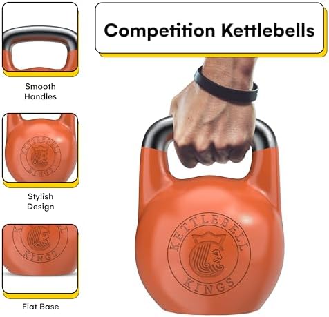 Kettlebell Kings Competition Kettlebells for Men & Women | 4-32 KG Weights Set for Home Gym | Strongest Hand Weights Wor