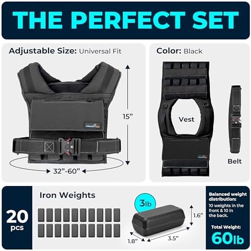 Adjustable Workout Weight Training Vest for Men and Women - Fitness & Cross Training | Men and Women Adjustable Weigh