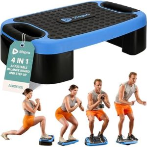 LifePro 4-in-1 Adjustable Slant Board and Step Up Platform for Home Fitness Enthusiasts | LifePro Non-Slip 4-in-1 Aerob