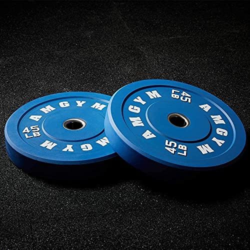 2 Inch Bumper Plates, 10-500lbs, Barbell Rubber Olympic Weight Plates Set for Home Gym, Strength Training & Weight Lifti