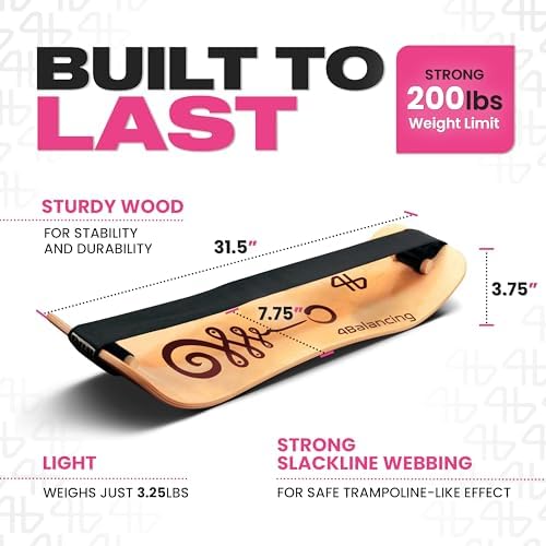 Adult Standing Desk Balance Board Exercise Equipment for Yoga and strength training | Slackboard Balancing Trainer for