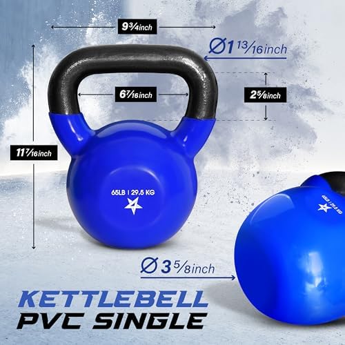 Yes4All 5-100 LB Kettlebells for Home Gym Exercises Fitness Full Body Workout Equipment