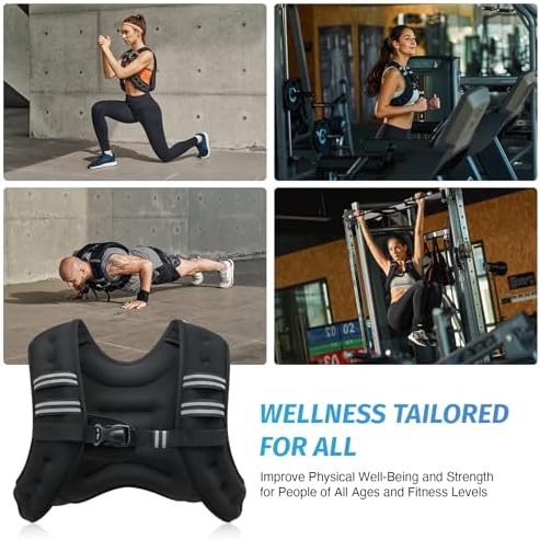 ZELUS 6lb Weight Vest for Workout and Strength Training | ZELUS ReflectiveWeight Vest for Running and Fitness | ZELUS 1