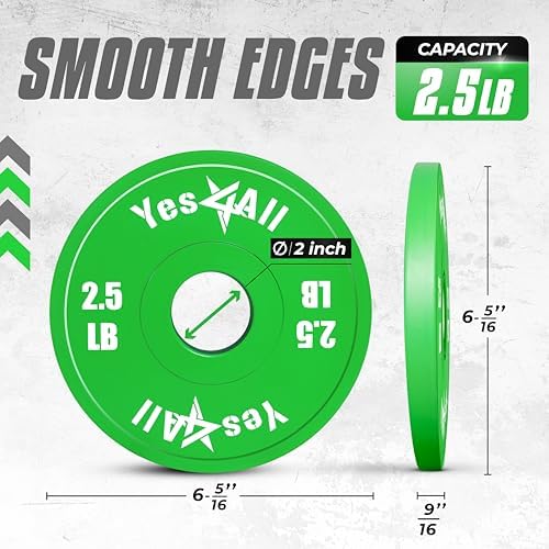 Yes4All Fractional Weight Plates Set for Dumbbell and Olympic Barbell Weightlifting Yes4All Fractional Weight Plates