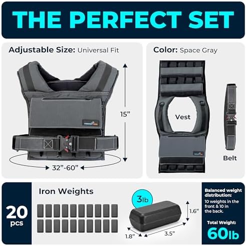Adjustable Workout Weight Training Vest for Men and Women - Fitness & Cross Training | Men and Women Adjustable Weigh