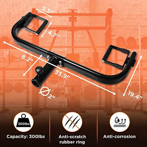 Yes4All 550LBS Multi-Grip Rowing Landmine Handle - T Bar LAT, Viking Press for 1 & 2" Bar - Sturdy Design, Easy to Insta