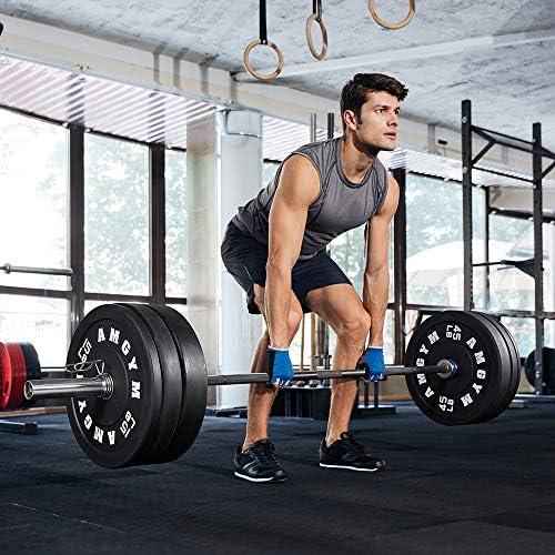 2 Inch Bumper Plates, 10-500lbs, Barbell Rubber Olympic Weight Plates Set for Home Gym, Strength Training & Weight Lifti