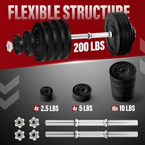 Yes4All Adjustable Dumbbell Set for Home Gym Workout Routines | Yes4All Star Lock Collar Adjustable Dumbbells Ideal for