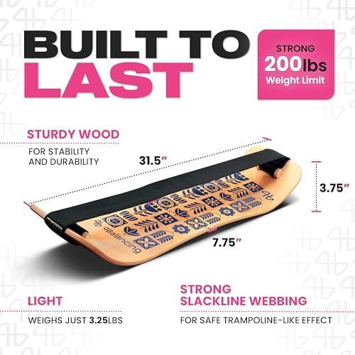 Adult Standing Desk Balance Board Exercise Equipment for Yoga and strength training | Slackboard Balancing Trainer for