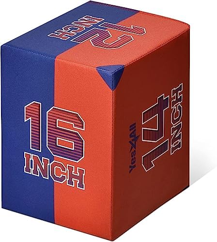 Yes4All 3-in-1 Soft-Padded Plyo Box With Wooden Core for Jumping, Conditioning, and Strength Training
| Non-Slip Multi- - Image 38