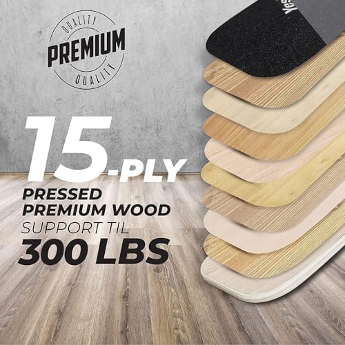 Yes4All Balance Board Sports Trainer for Core Strength and Balance Improvement | Yes4All Surf Trainer Board with Adjust