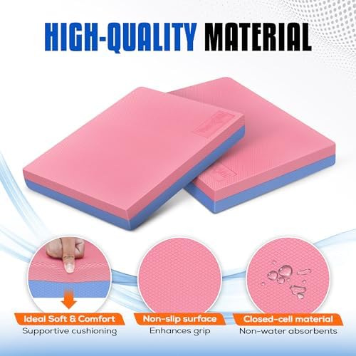 Upgraded Size Yes4All Non-Slip Foam Balance Pad for Exercise and Physical Therapy | Yes4All Nonslip Foam Pad for Yoga a