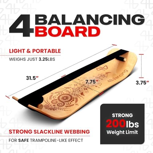 Adult Standing Desk Balance Board Exercise Equipment for Yoga and strength training | Slackboard Balancing Trainer for