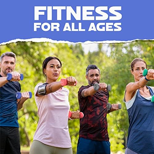 Yes4All Neoprene Coated Dumbbell Hand Weights for Home Workout - Multiple Weight Options with 15 Colors, Anti-Roll, Ant