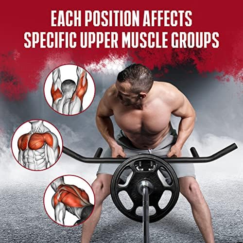 Yes4All 550LBS Multi-Grip Rowing Landmine Handle - T Bar LAT, Viking Press for 1 & 2" Bar - Sturdy Design, Easy to Insta