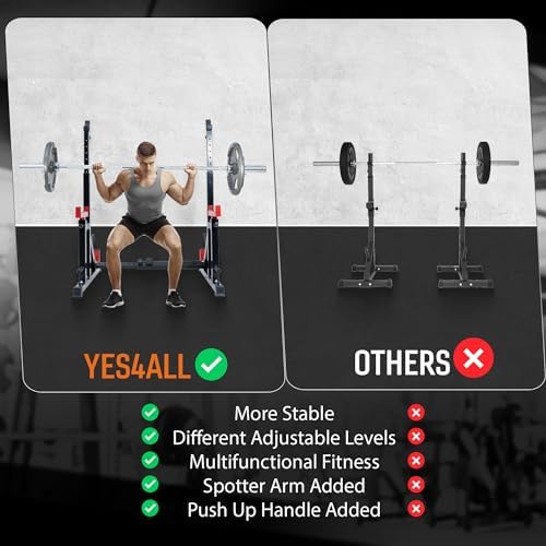 Yes4All Home Gym Squat Rack - Multi-Function Weightlifting Station for Dips and Bench Presses Up to 600lbs | Yes4All Ad