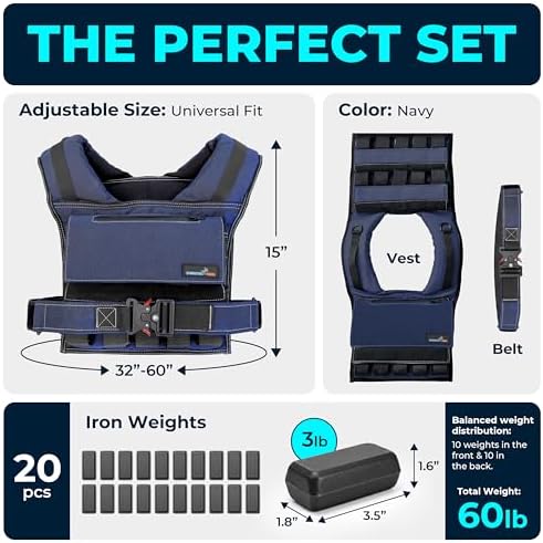Adjustable Workout Weight Training Vest for Men and Women - Fitness & Cross Training | Men and Women Adjustable Weigh