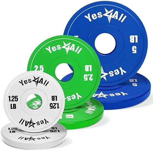 Yes4All Fractional Weight Plates Set for Dumbbell and Olympic Barbell Weightlifting Yes4All Fractional Weight Plates