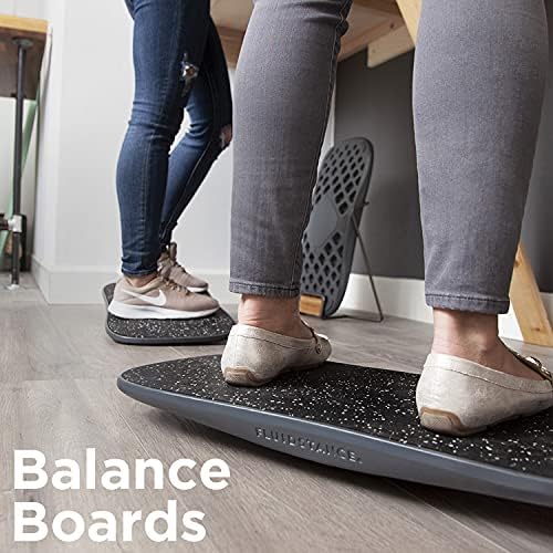 FluidStance Adult Standing Desk Balance Board for Anti-Fatigue Exercise - USA Made 360 Degree Wobble Board to Increase F