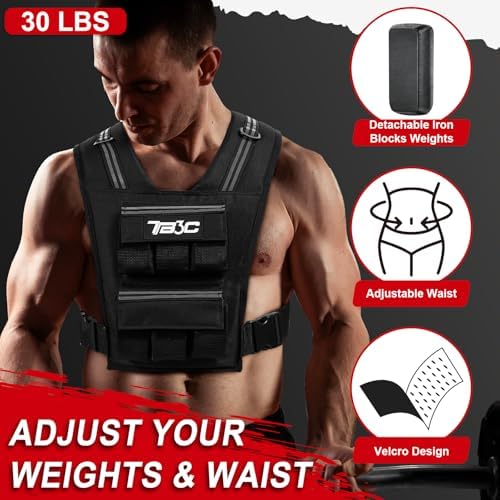 Weighted Vest Men and Women 19lbs/ 30lbs/ 40lbs for Strength Training Weighted Vest Women Workout Vest 19lbs/ 30lbs/ 40