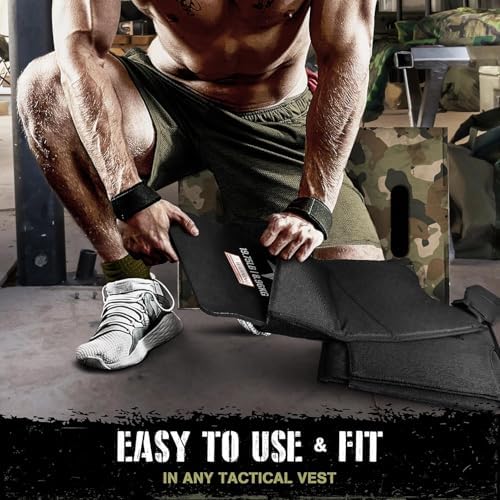 Yes4All Weight Vest Plate 5.75/8.75/14/19.75LB Pairs - Tactical Plate for Heavy Workout - Curved Ergonomic Design for Ru