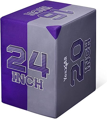 Yes4All 3-in-1 Soft-Padded Plyo Box With Wooden Core for Jumping, Conditioning, and Strength Training
| Non-Slip Multi- - Image 54